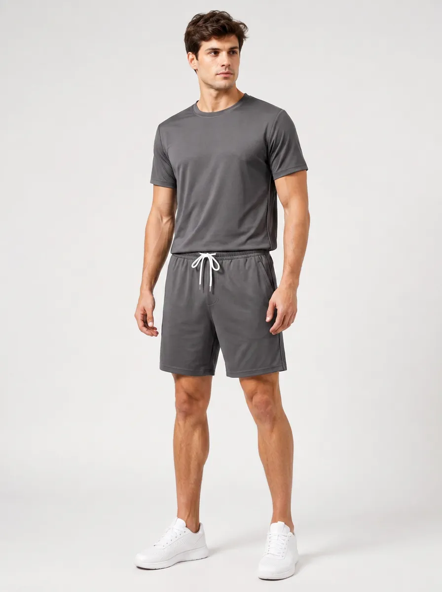 Men's Lightweight Printed Workout Gym Set