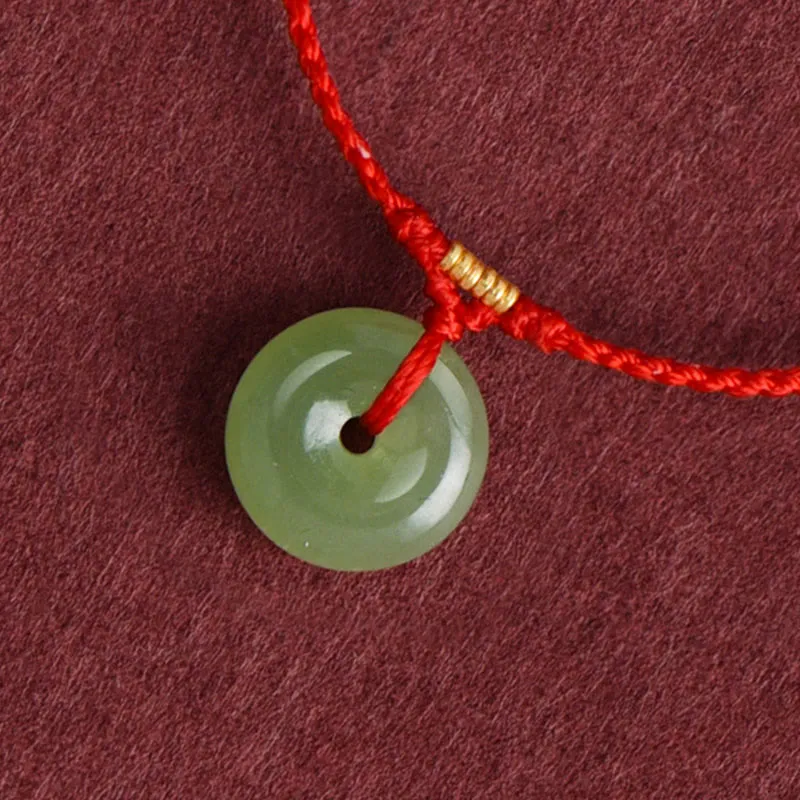 Natural Jade Buckle String Bracelet Anklet