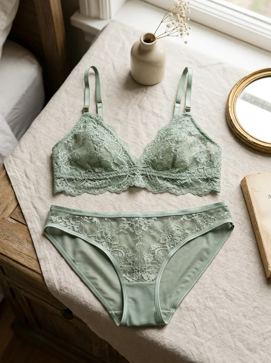 Women's Floral Lace Floral Lace Lingerie Set