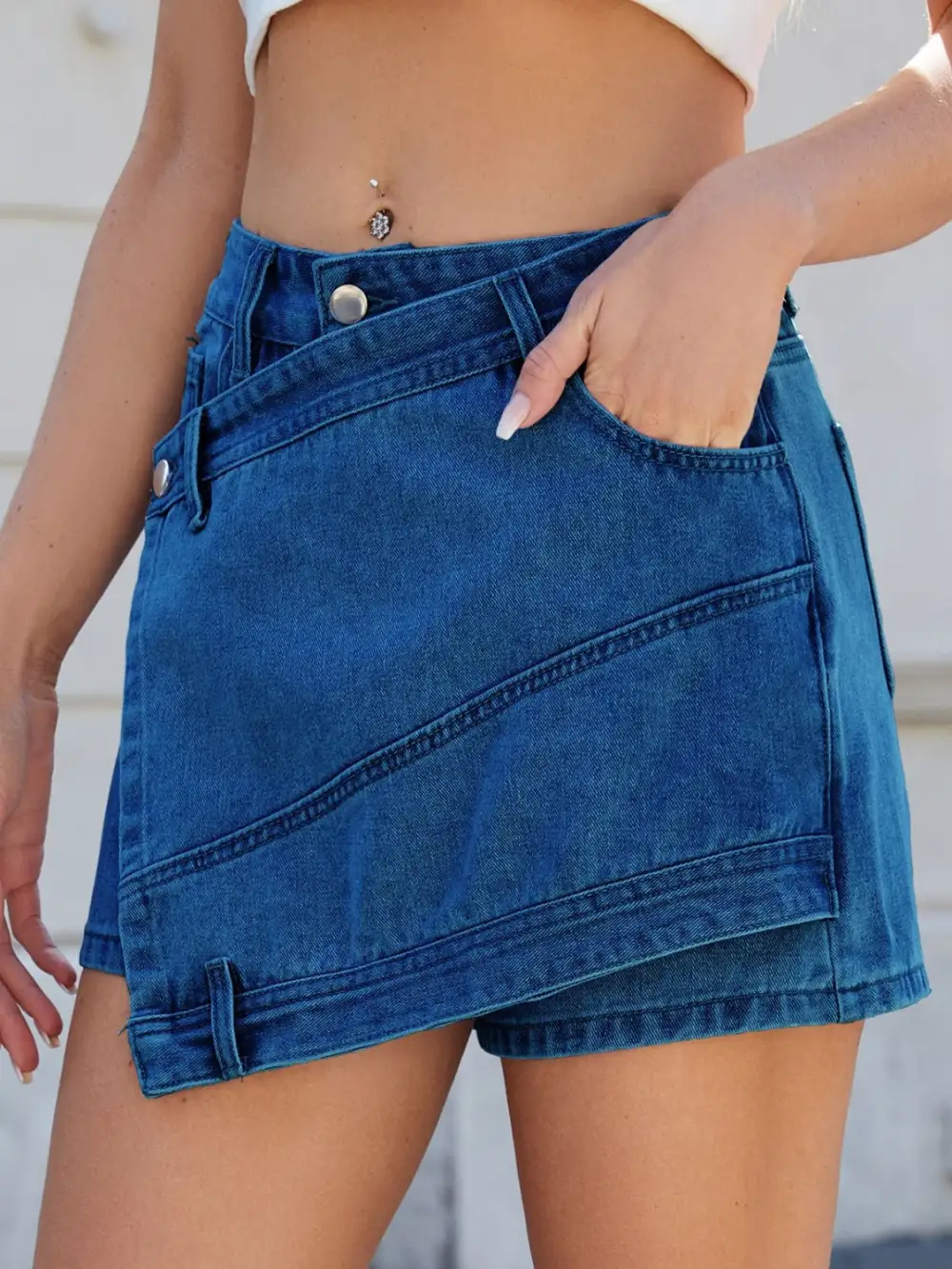 Everyday Denim Pocket Skort
