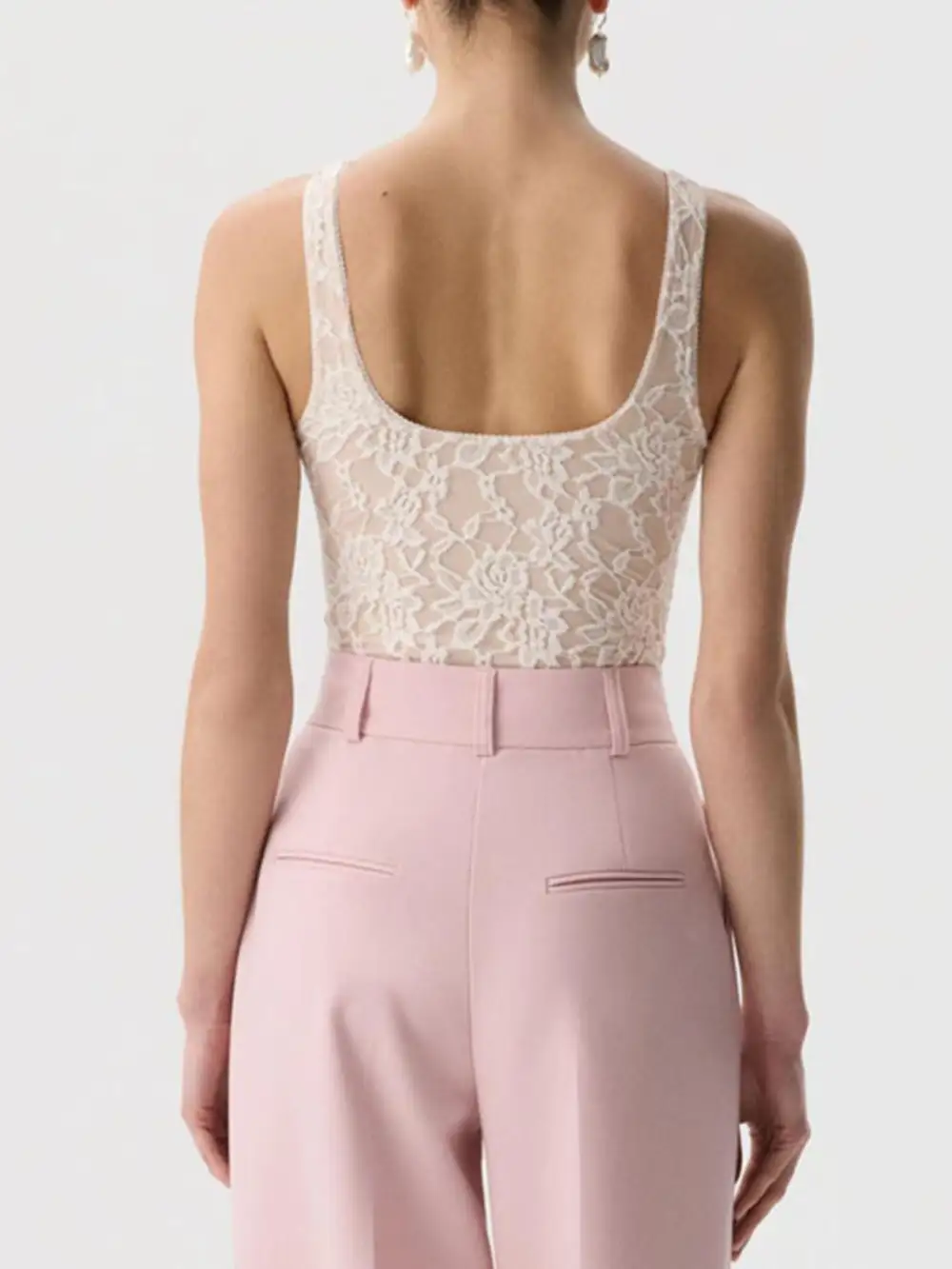 Lace Round Neck Tank