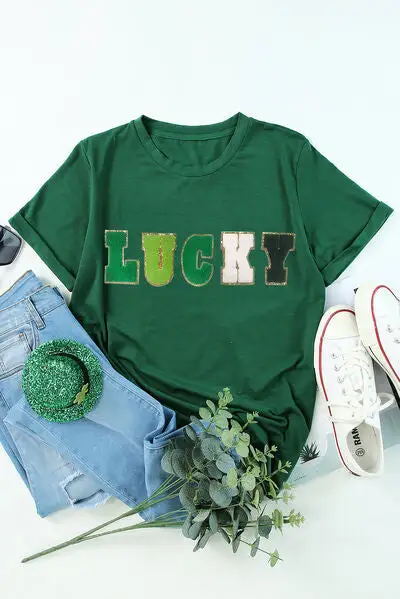 Leisure Round-Neck Short-Sleeve Cotton T-Shirt