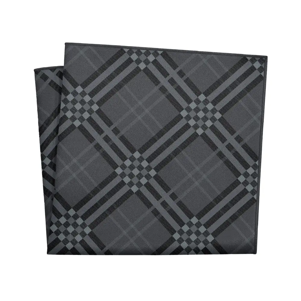 Elegant Composed Plaid Textured Pocket Square
