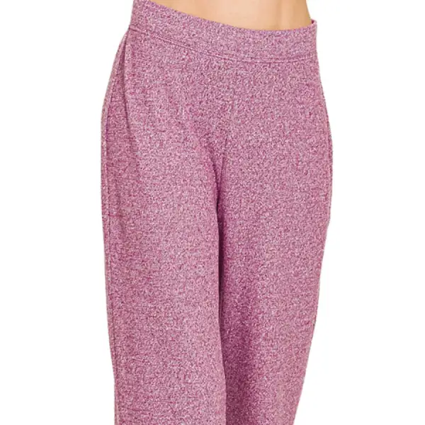 Relaxed Soft Elastic Waisted Flare Pants