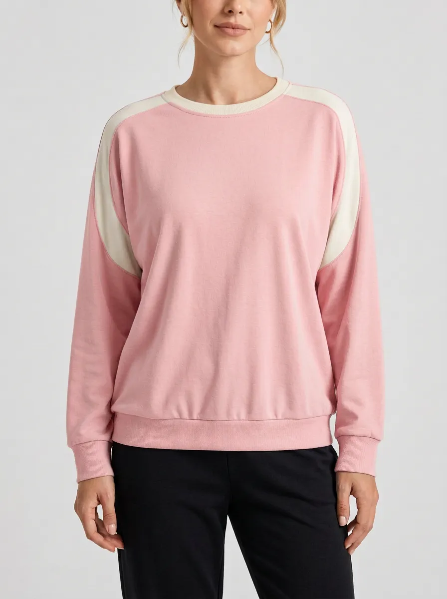 Women's Raglan Colorblock Crew-Neck Sweatshirt