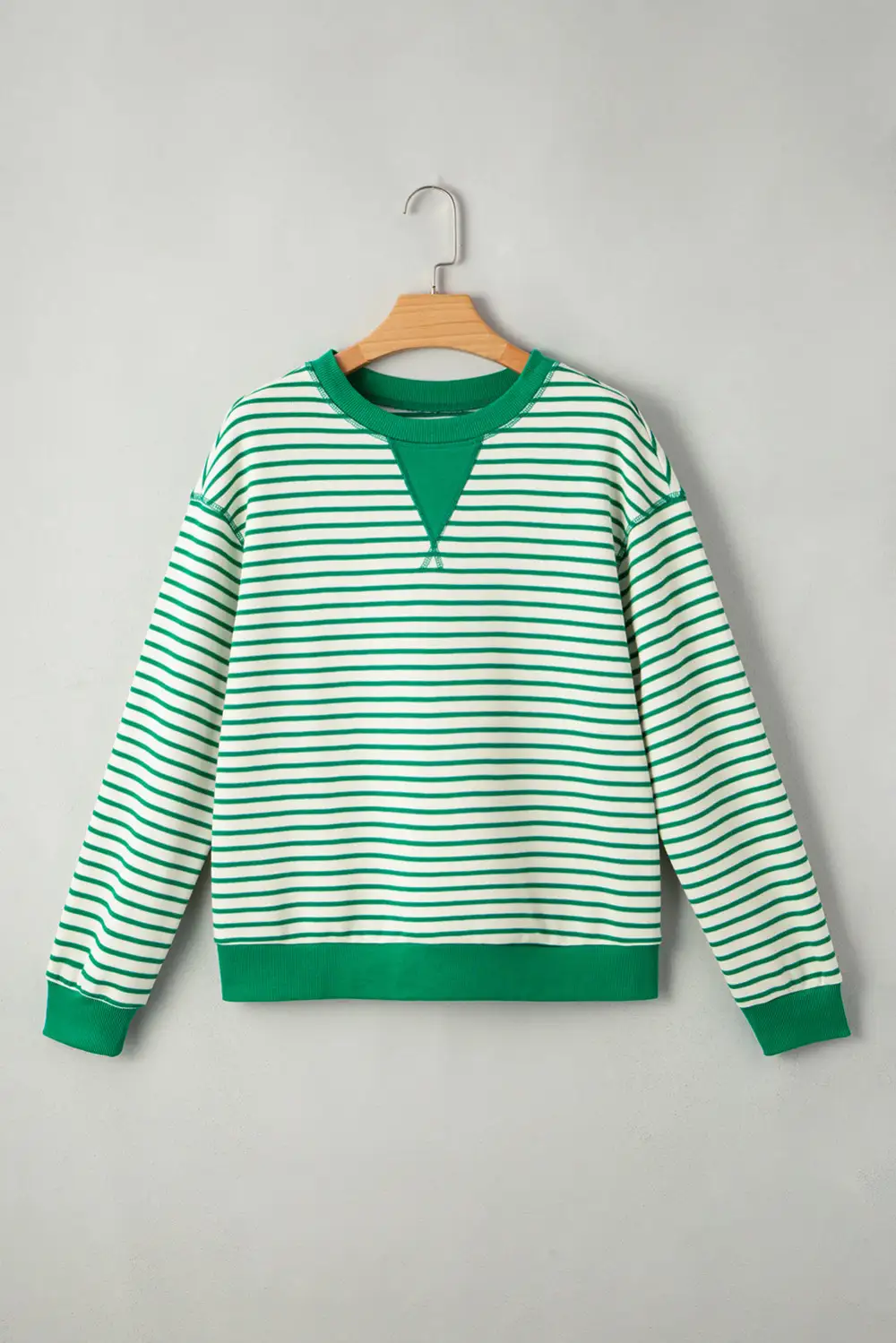 Women's Striped Loose Fit Patchwork Pullover Top