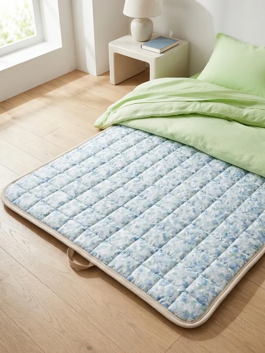 Blue Floral Print Cooling Mat