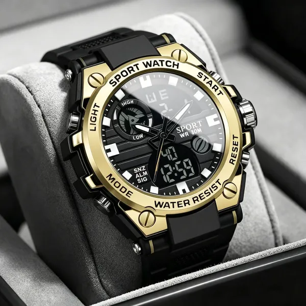 Waterproof Large‑Dial Electronic Sports Watch for Outdoor Use