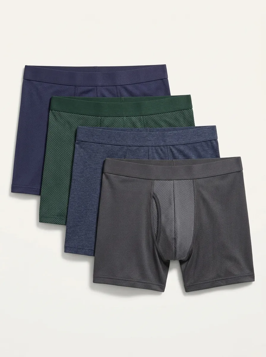 Streetwear Printed Essential Men's Four Pack Boxer Briefs