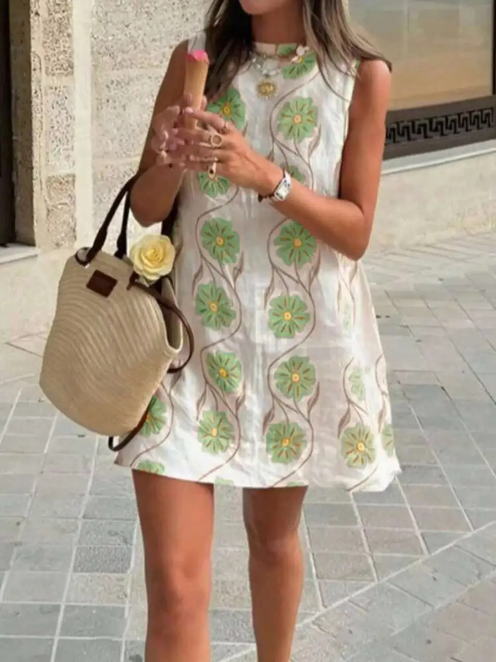 Floral Sleeveless Mini Dress