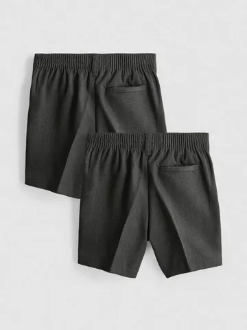 3-7yrs | 2pk Easy Iron School Shorts