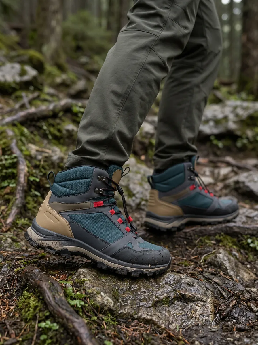 Men's Terrain Hiking Outdoor Mountain Pattern Printed Boots