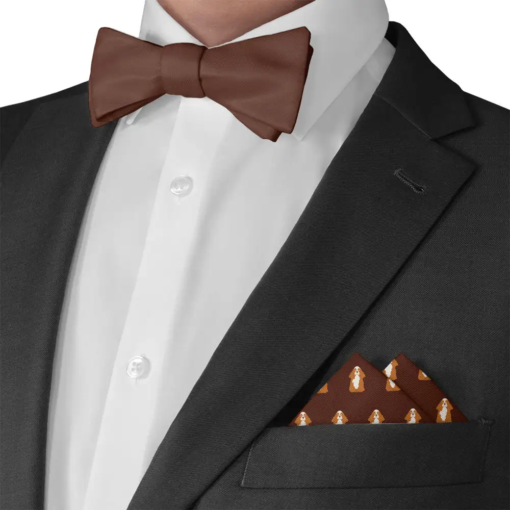 Clean Elegant Animal Motif Dog Motif Pocket Square