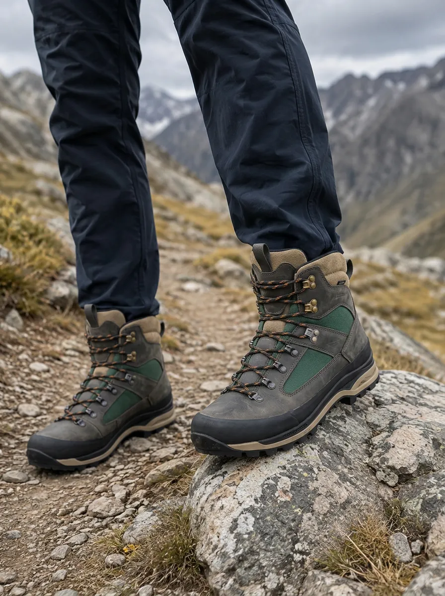 Men's Summit Backcountry Hiking Mountain Landscape Printed Boots