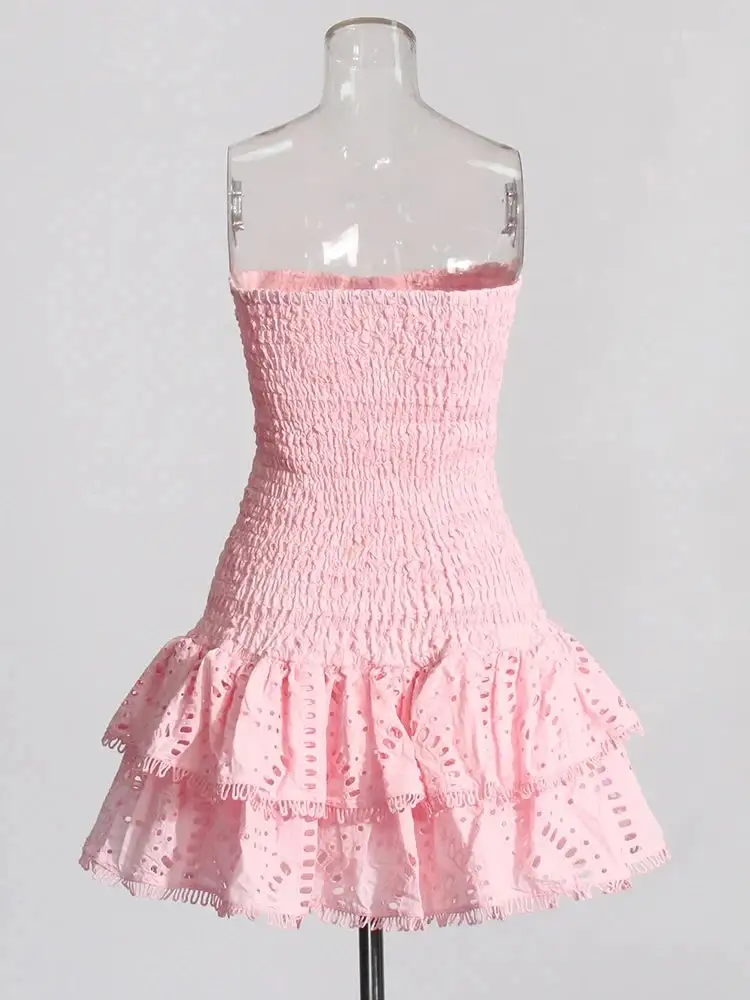Strapless Ruched Mini Dress