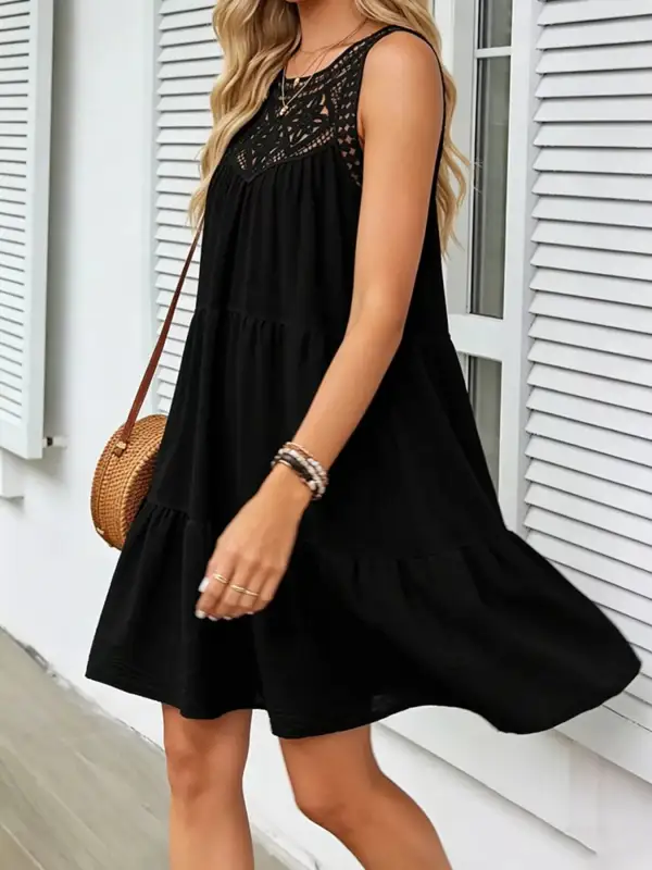 Refined Sleeveless Casual Dress