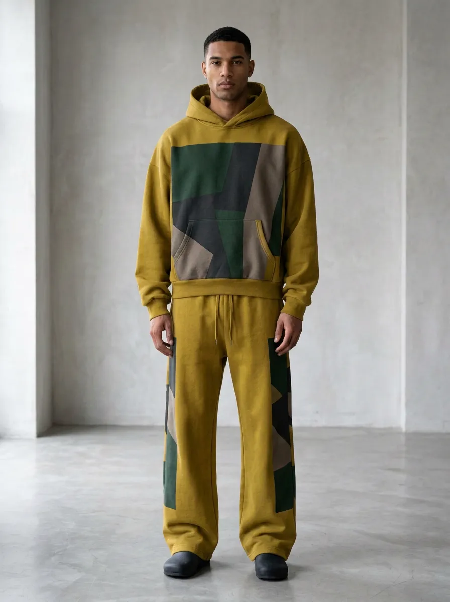 Jogger Camo Geometric Men's Two-Piece Tracksuit
