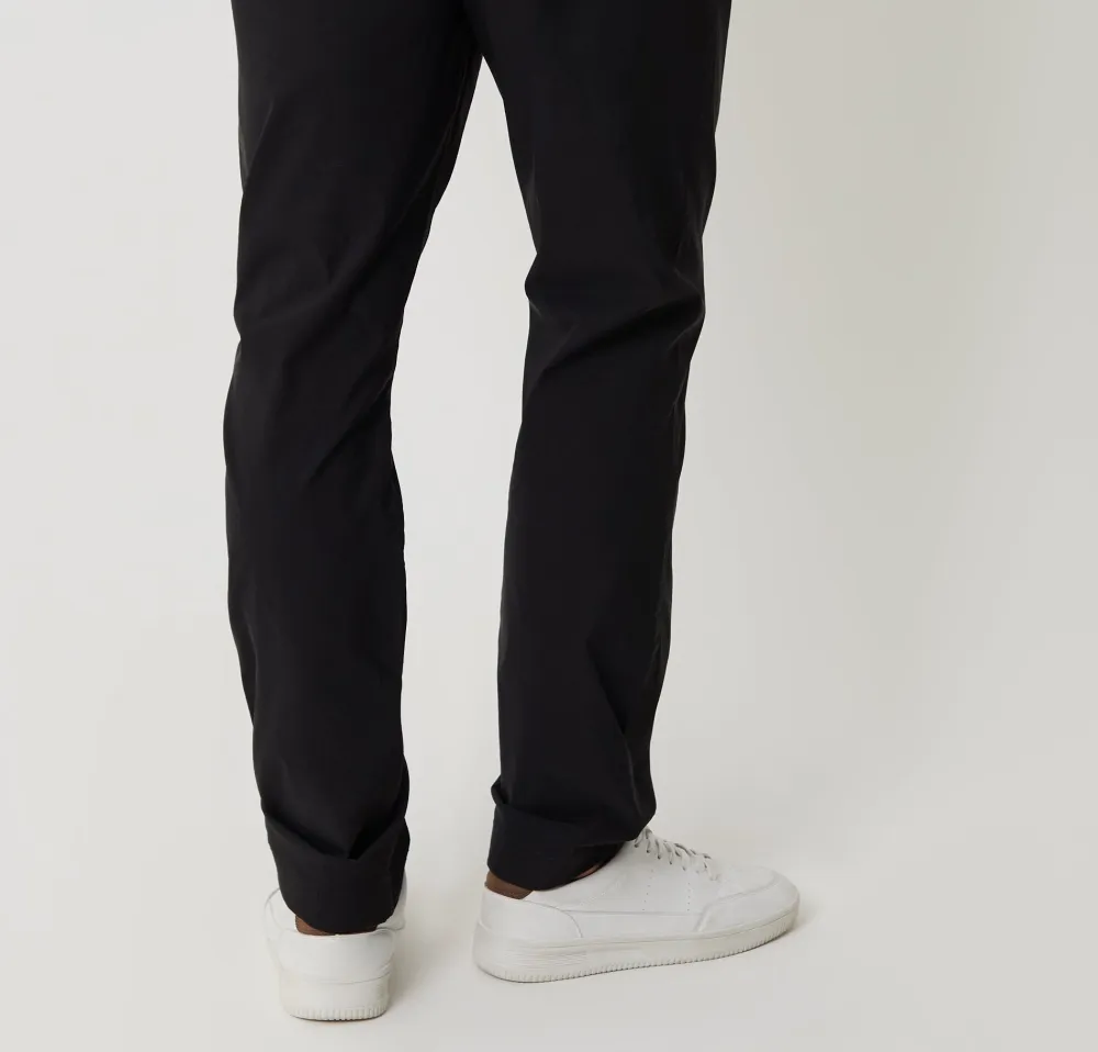 Black Slim-Fit Stretch Pants