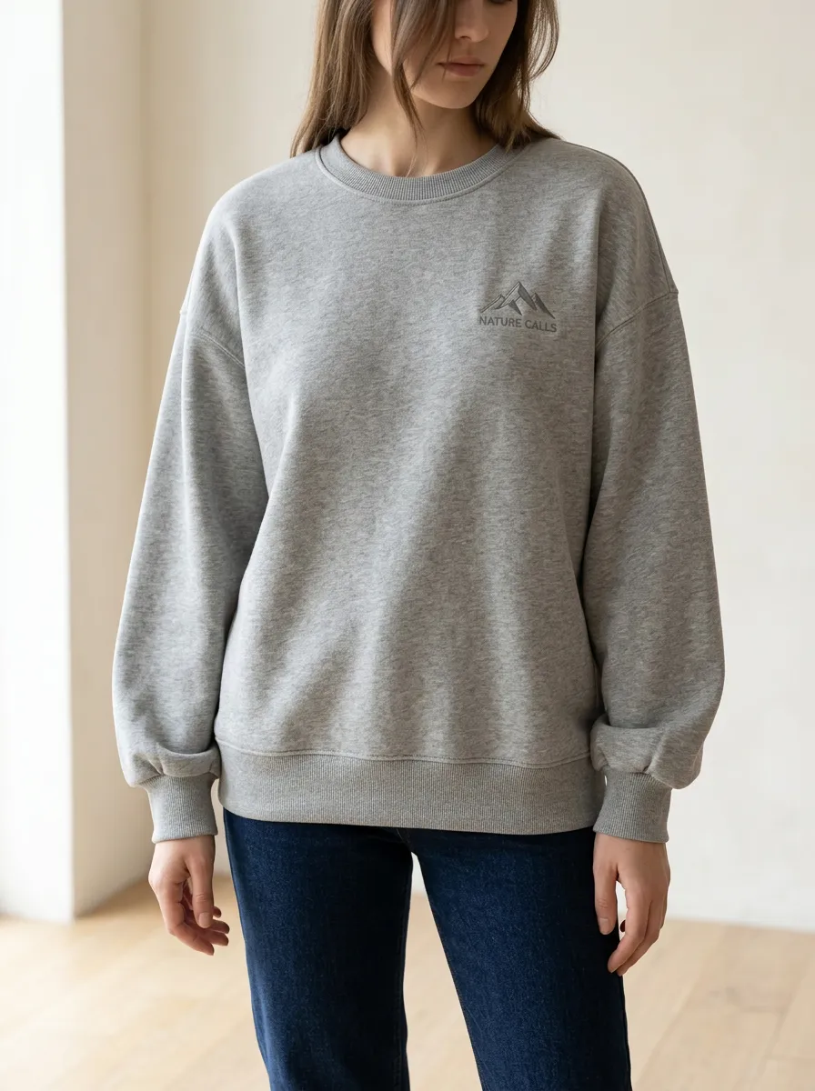 Women's Nature Lover Mountain Nature Calls Printed Sweatshirt