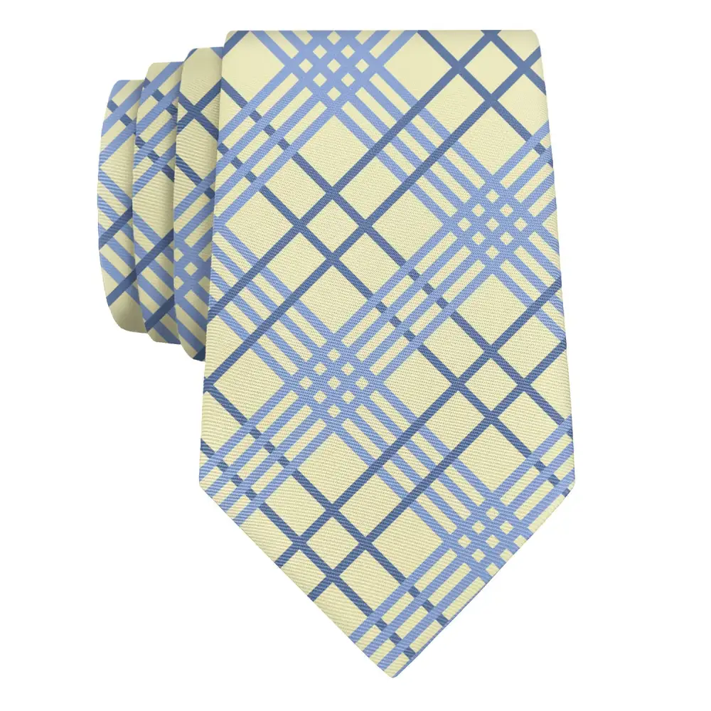 Polished Plaid Accent Necktie