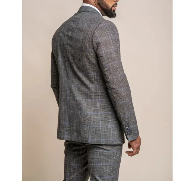Power Men S Grey Check Blazer
