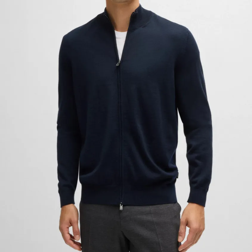Classic Zip-Front Knit Men's Cardigan