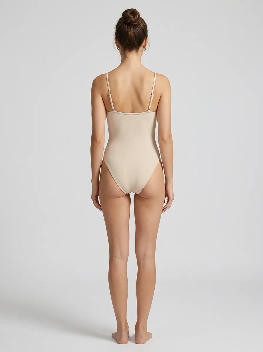Women's Spaghetti-Strap Twist-Front Twist Cutout Ribbed One-Piece Swimsuit