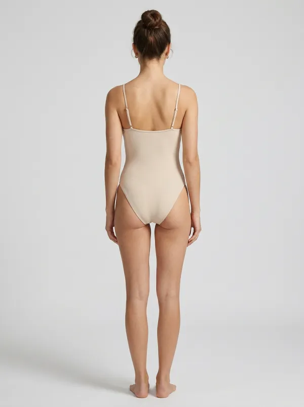 Women's Spaghetti-Strap Twist-Front Twist Cutout Ribbed One-Piece Swimsuit