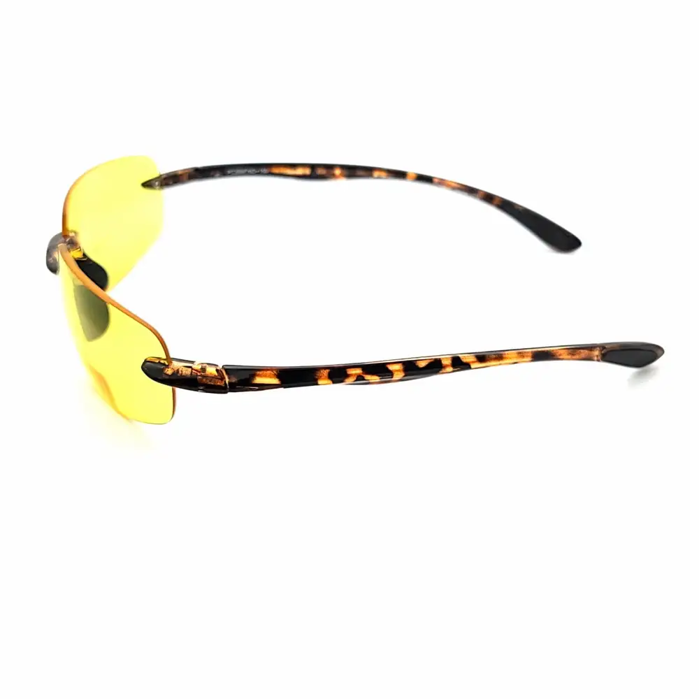 Rimless Bifocal Yellow-Tint Reading Glasses