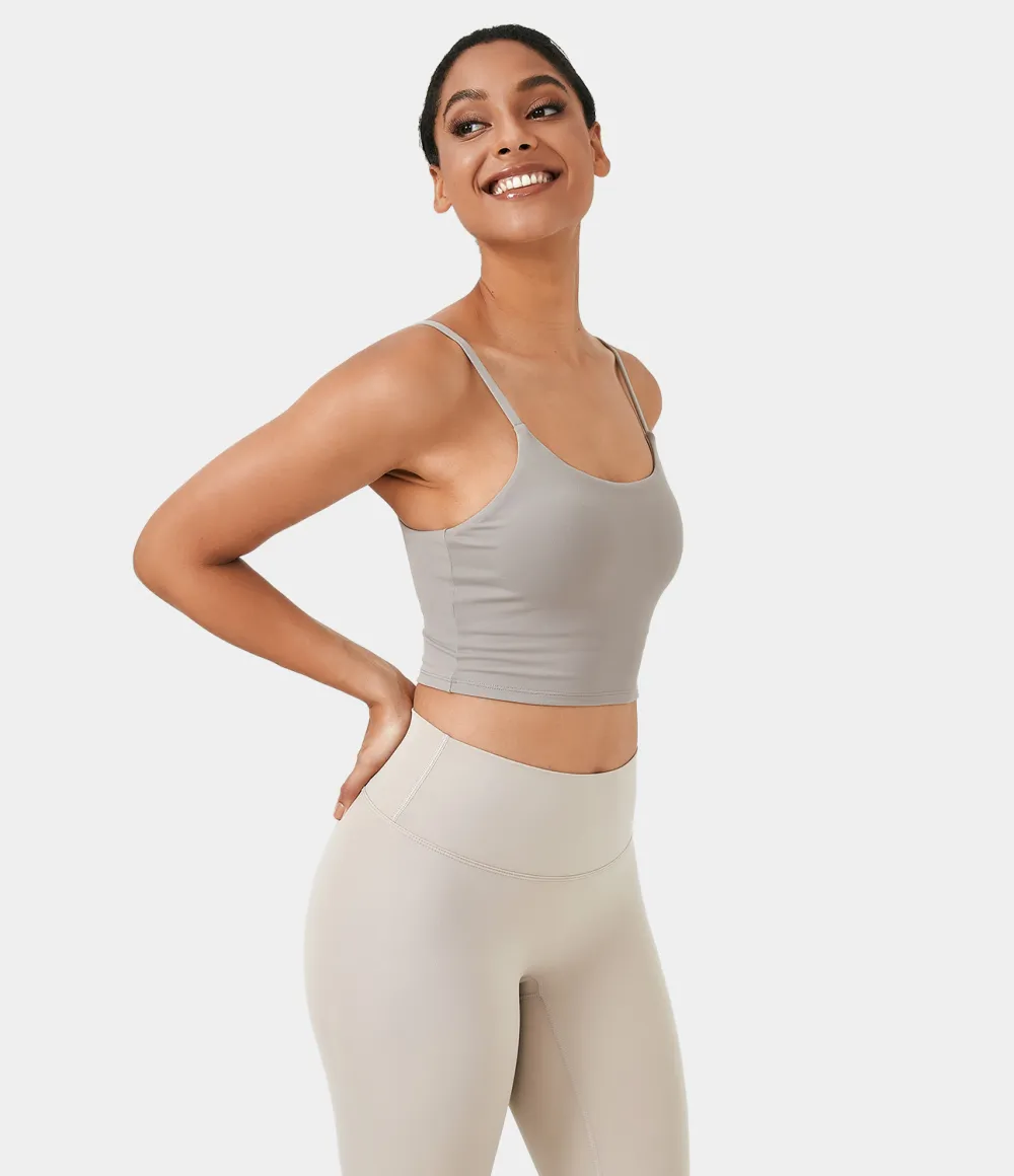 Basic Padded Workout Cropped Tank Top