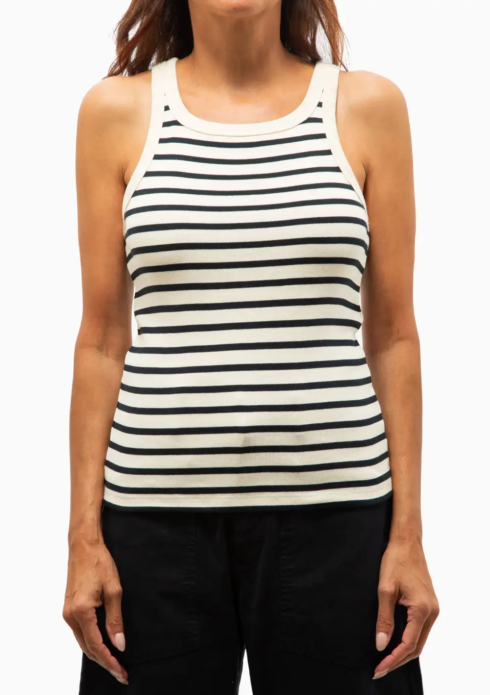 Striped Ribbed Tank Top