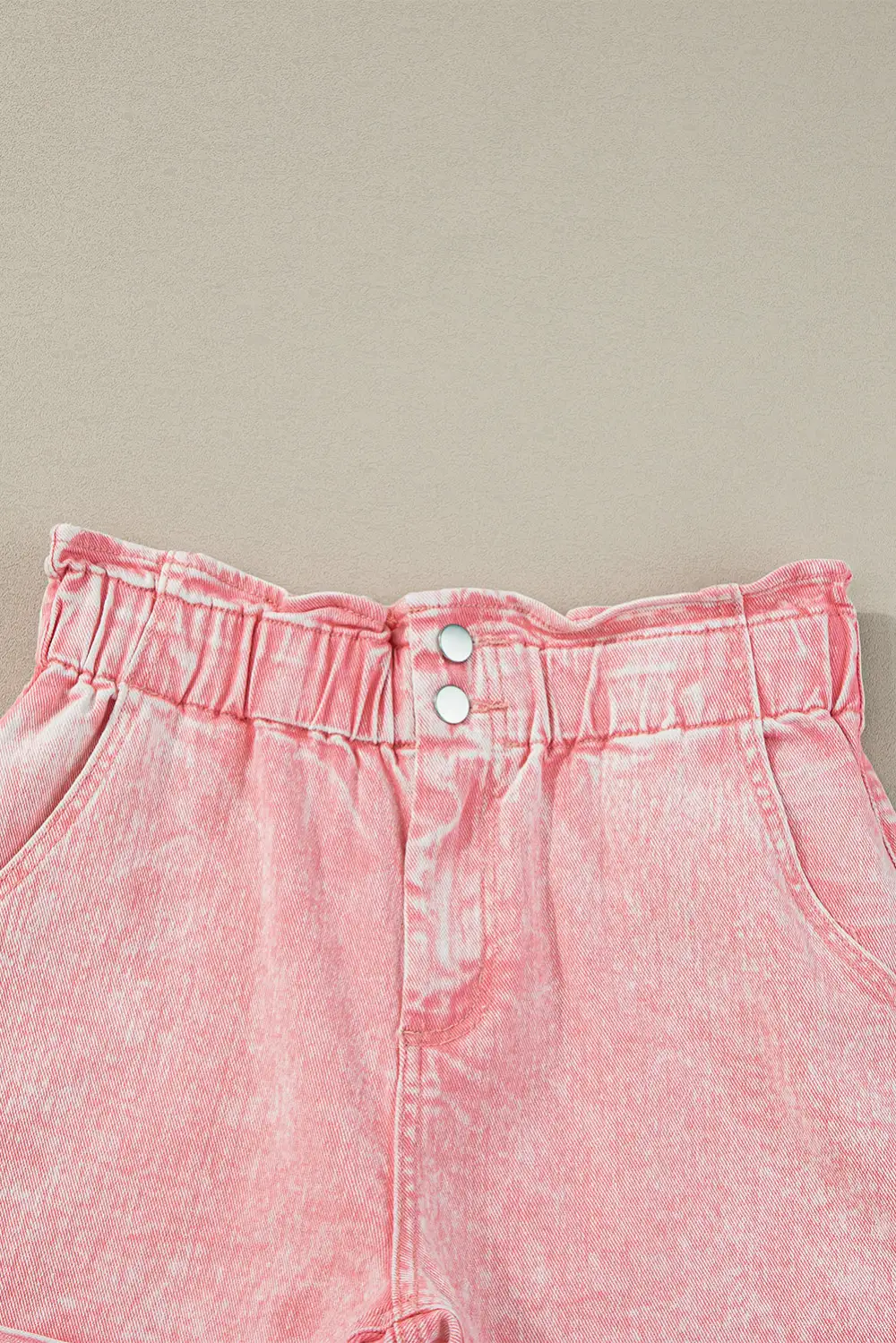 Dusty Pink Vintage Washed Frilled High
