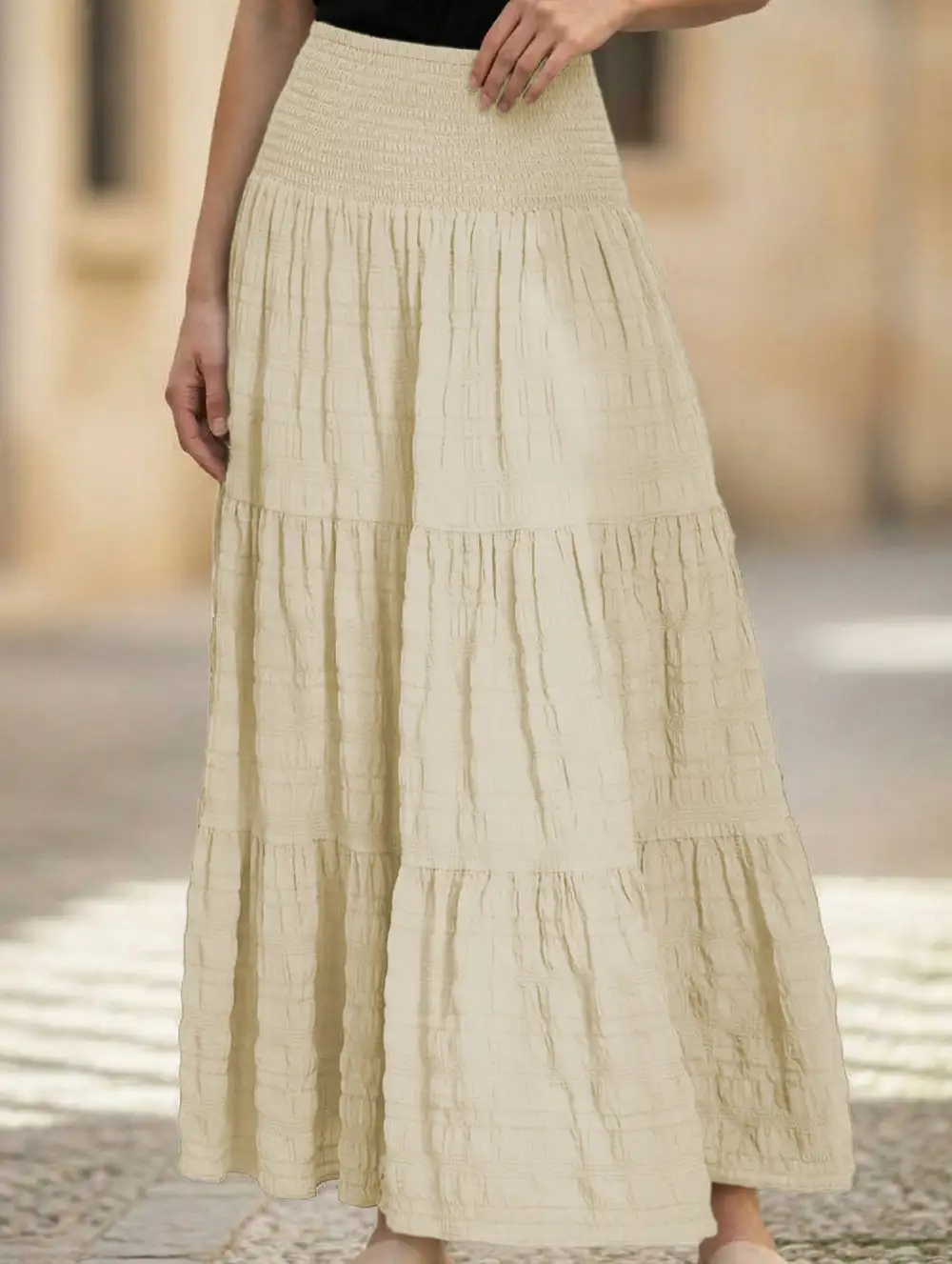 Pocket Waist Maxi Skirt