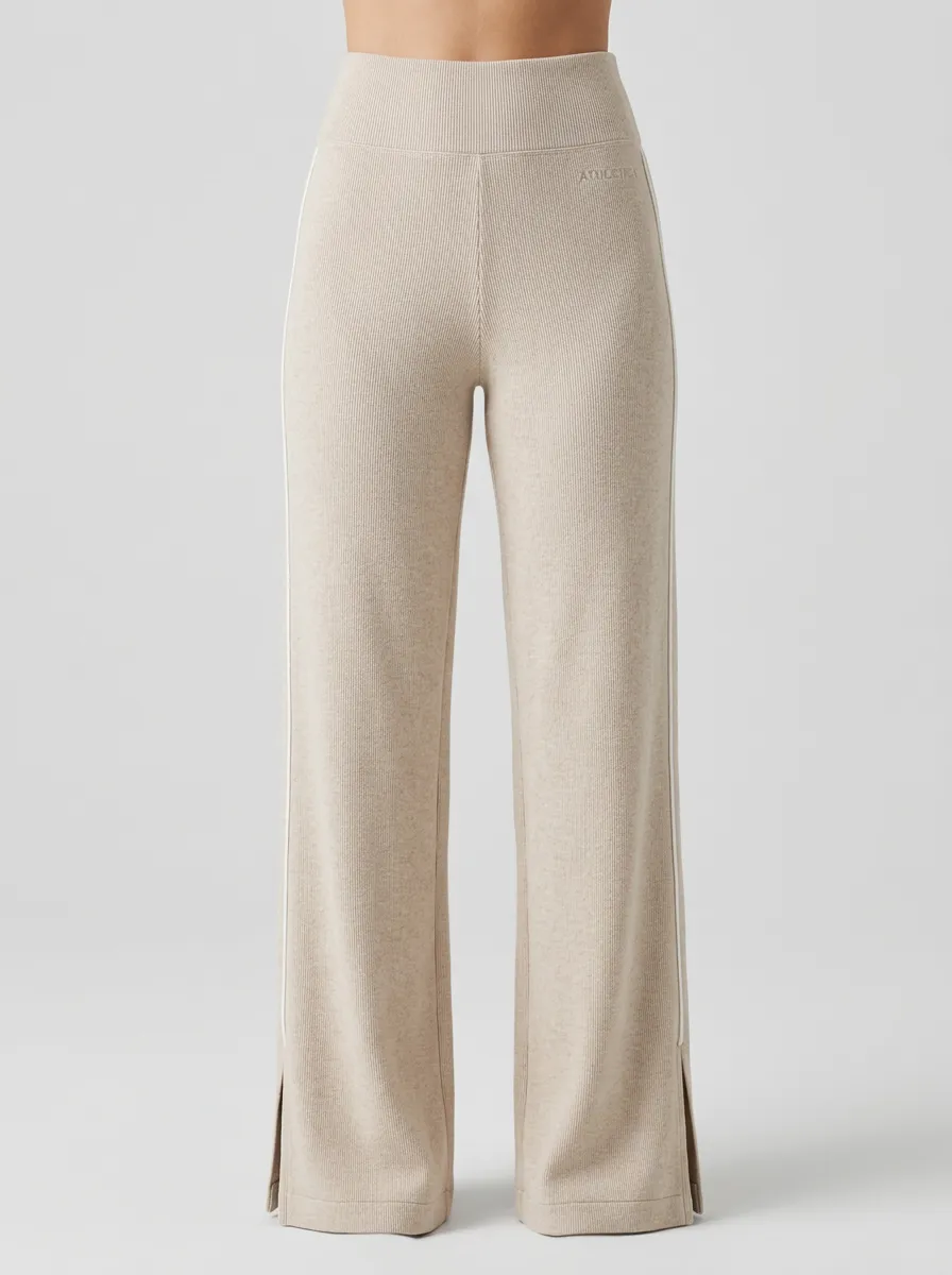 Women's Ribbed Side-Stripe Sport Pants