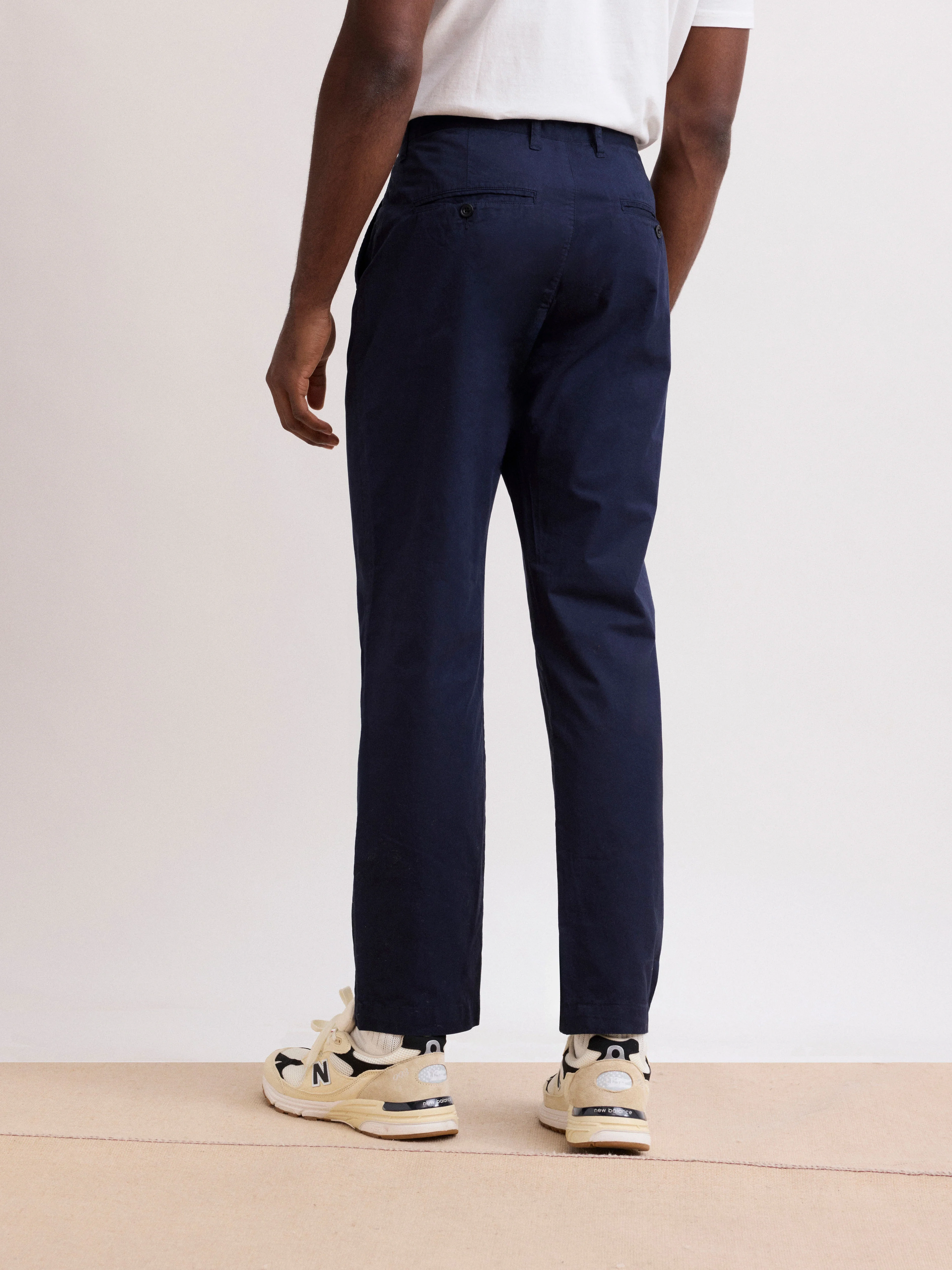 Casual Style Men's Navy Blue Light Chino Pants