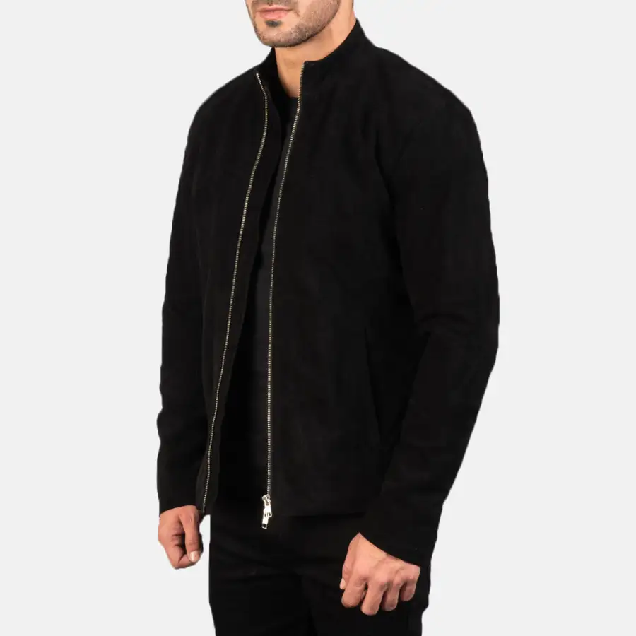 Men's Rugged Biker Suede Jacket