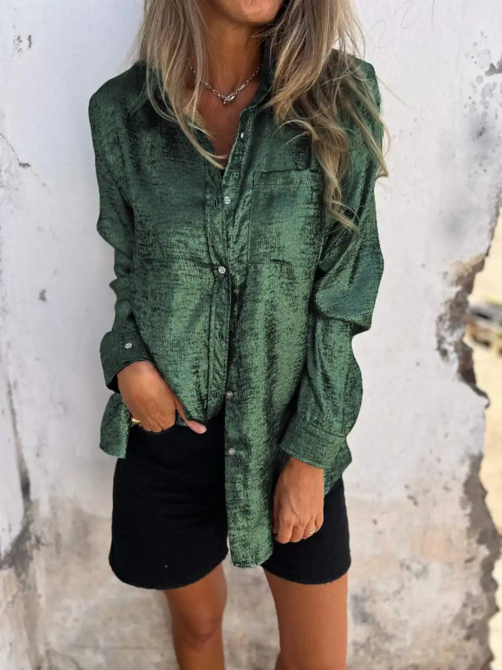 Relaxed Metallic Shirt