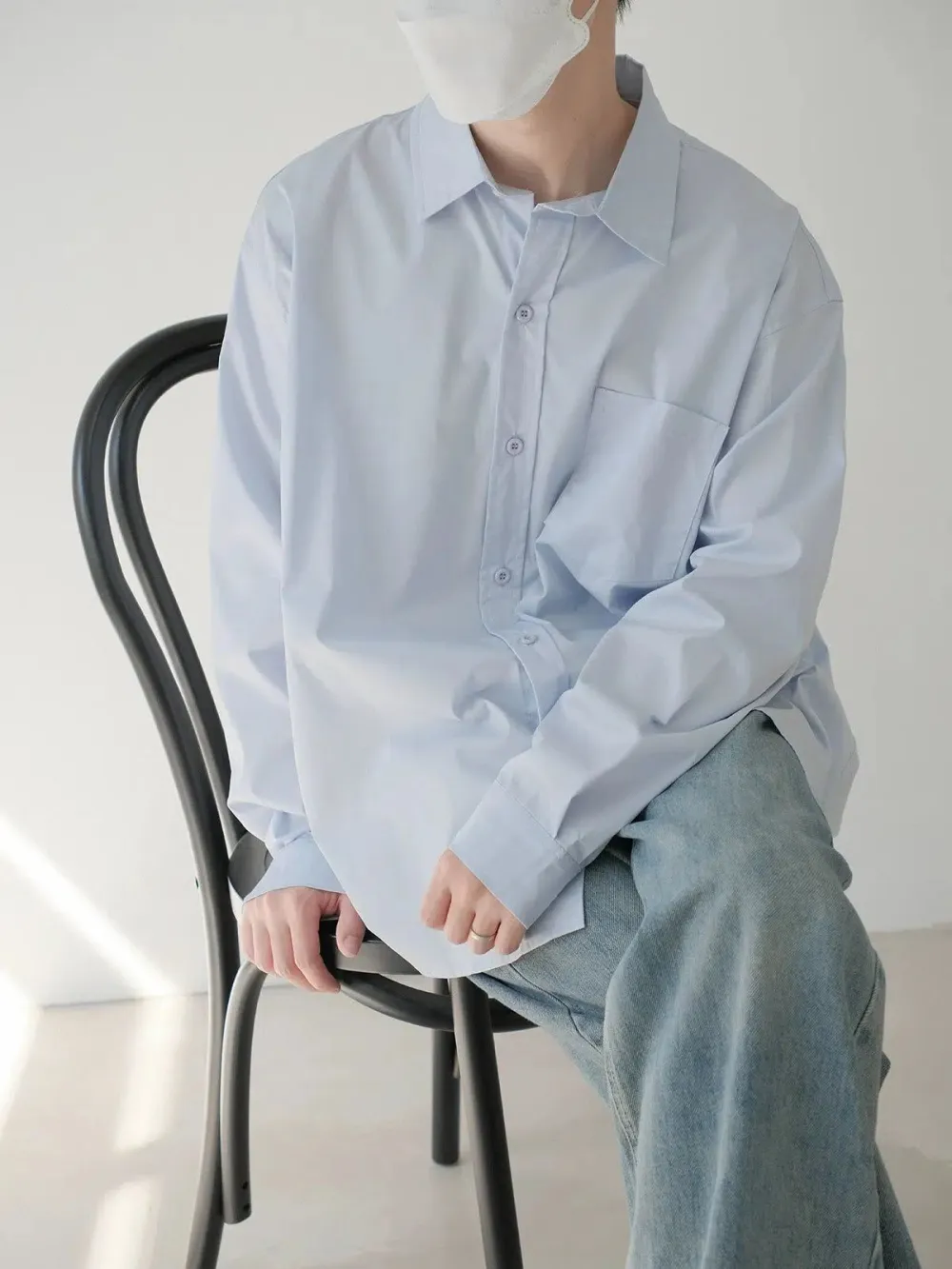 Longline Minimal Front Pocket Shirt