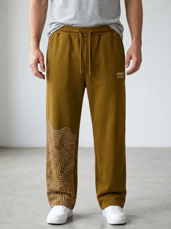 Modern Sweatpants Topographic Men's Sweatpants