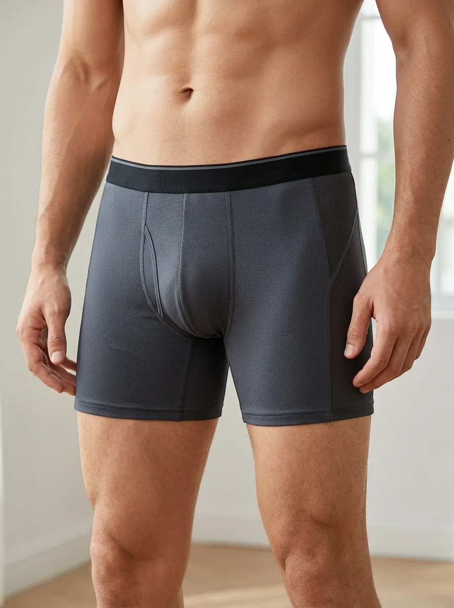 Supportive-Look Mesh Performance Athletic Look Men's Boxer Briefs