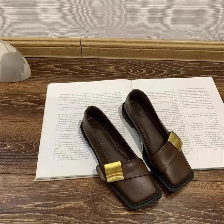 Buckle Strap Slip On Loafers
