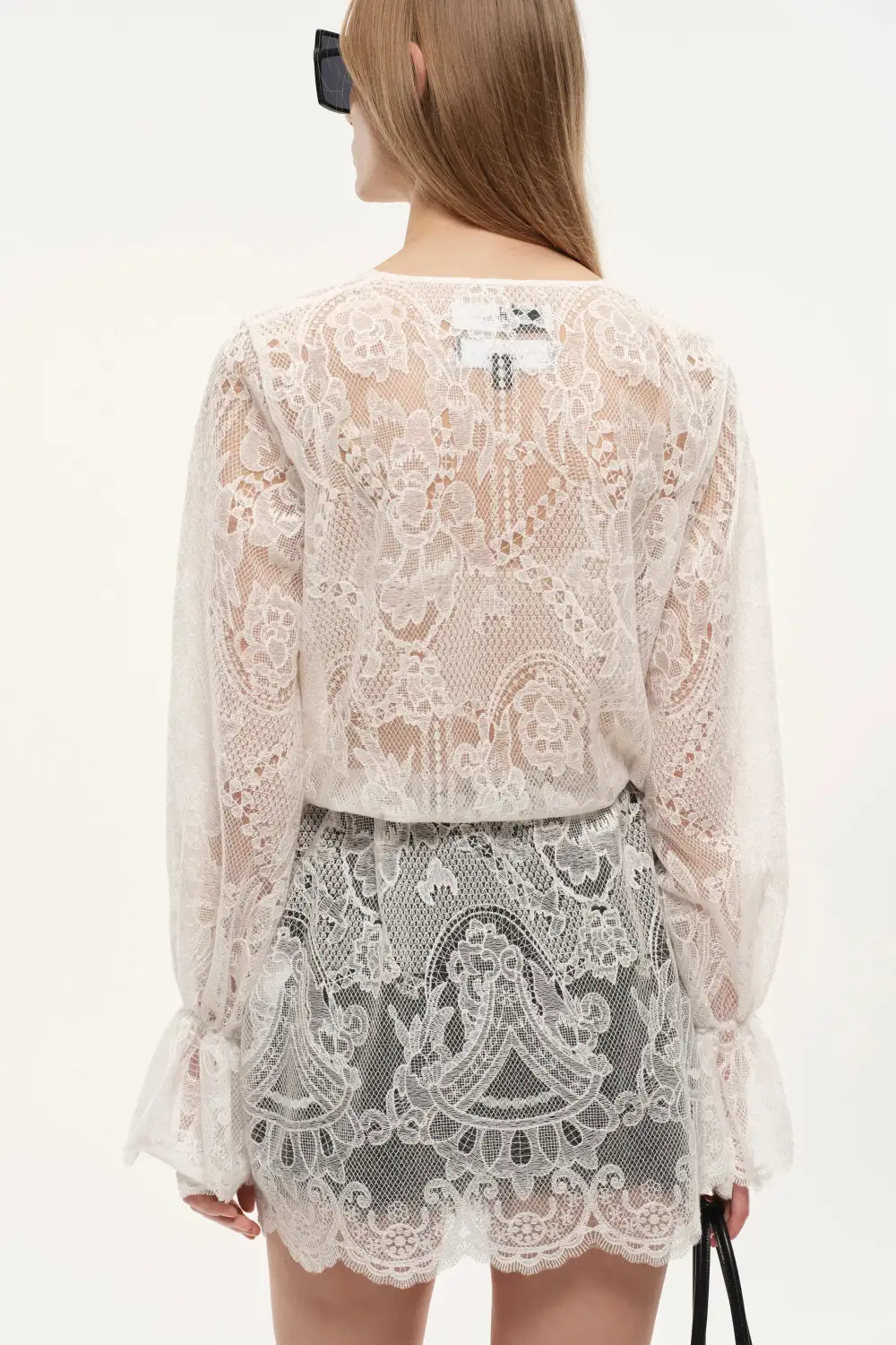 Tie Front Lace Mini Dress