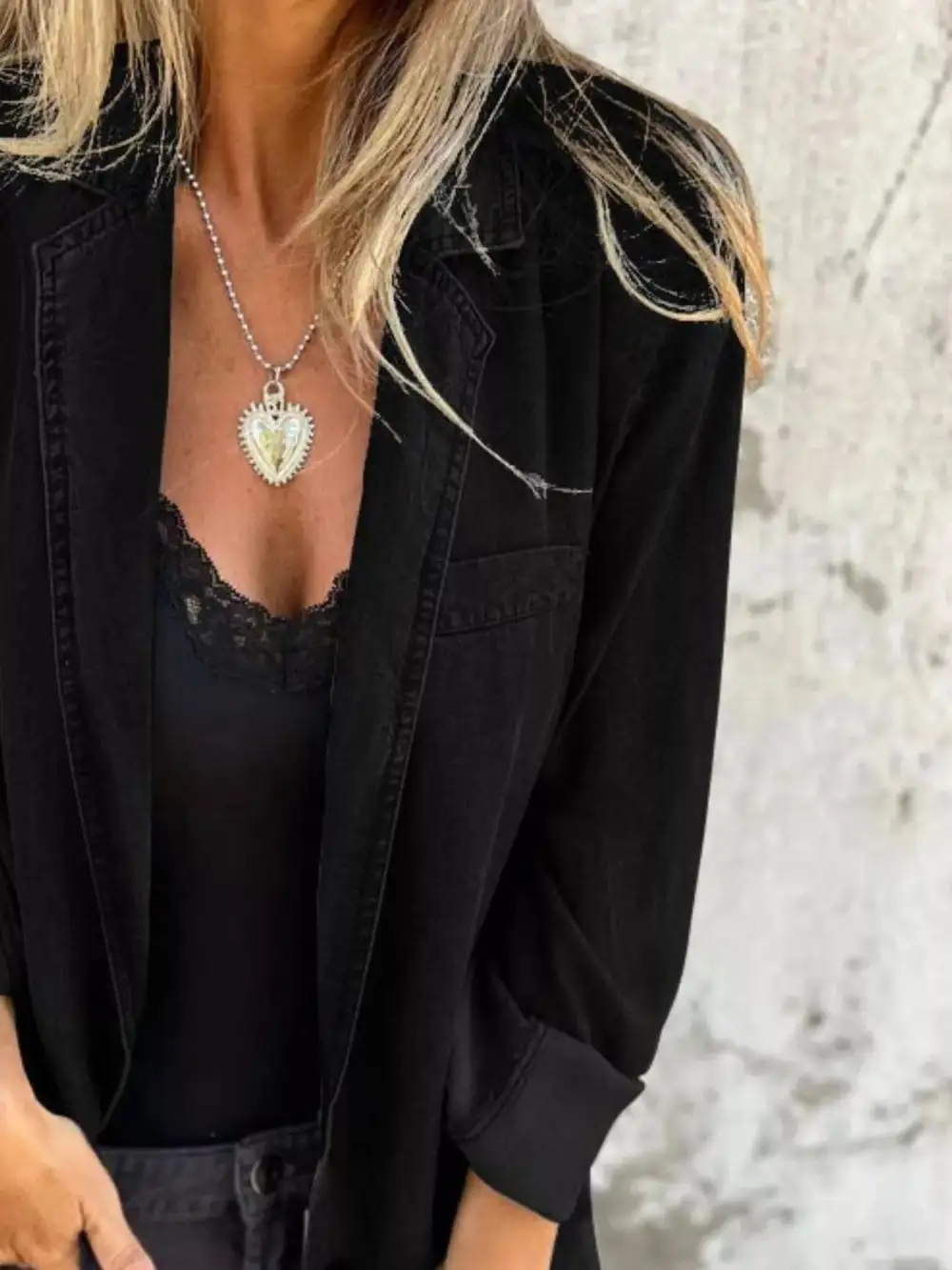 Full Size Button Down Blazer Plus Size
