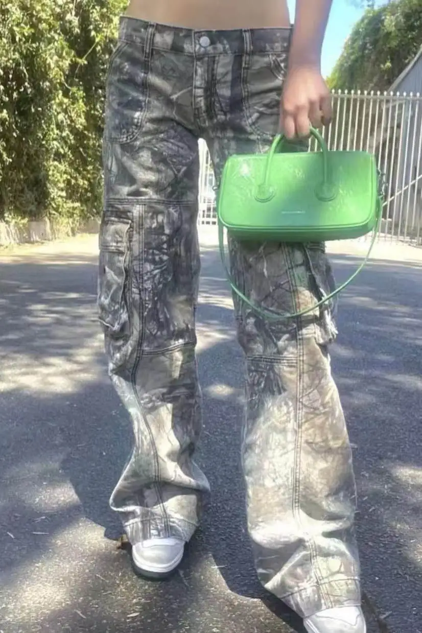 Denim Cargo Pants