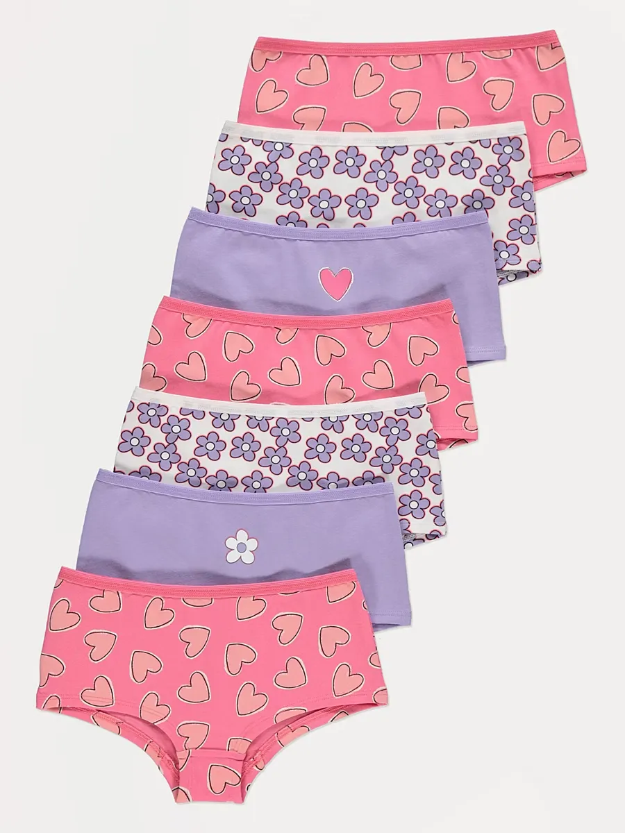 Floral Short Briefs 7 Pack