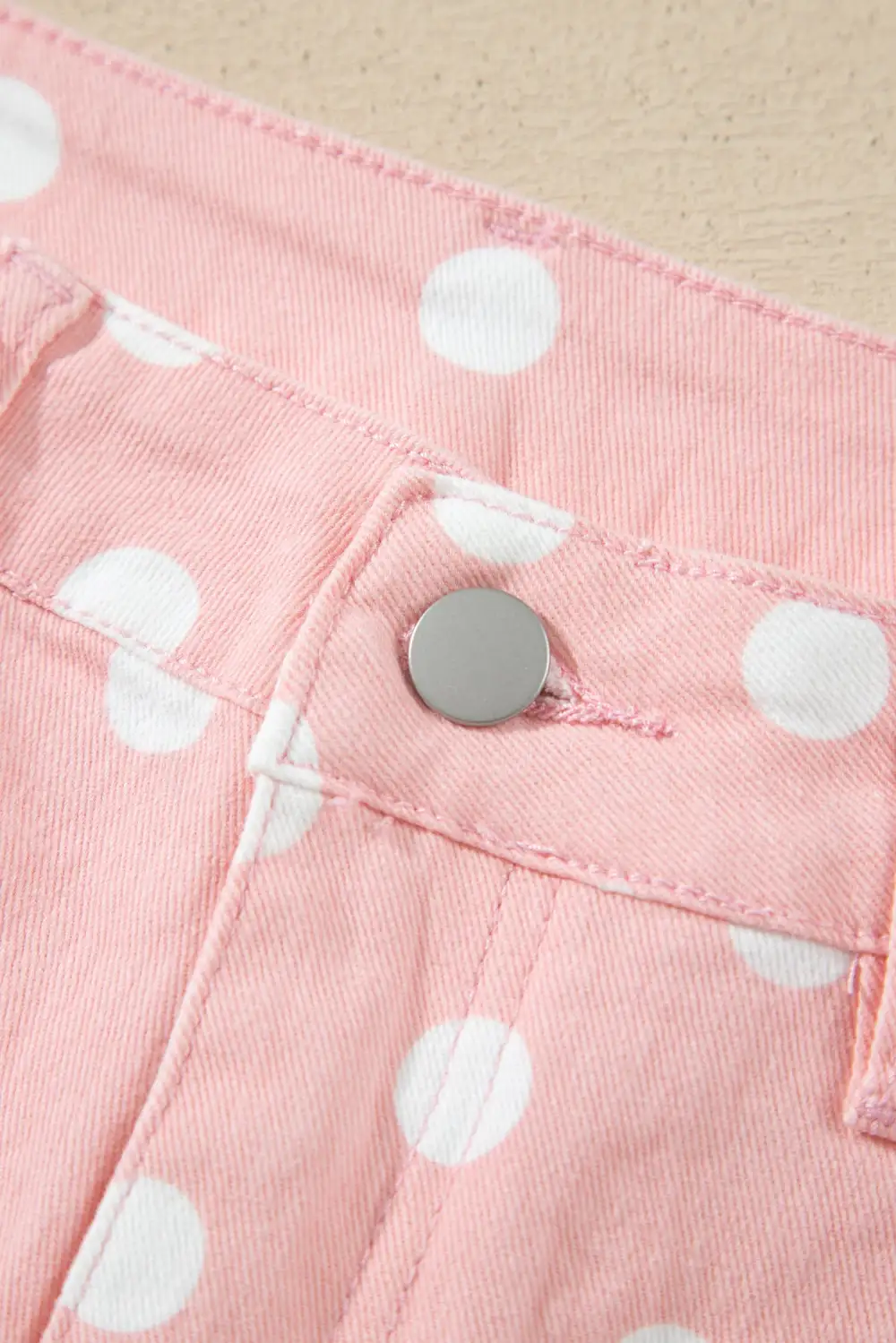 Women's Casual Slim Fit Jeans With Polka Dot Print