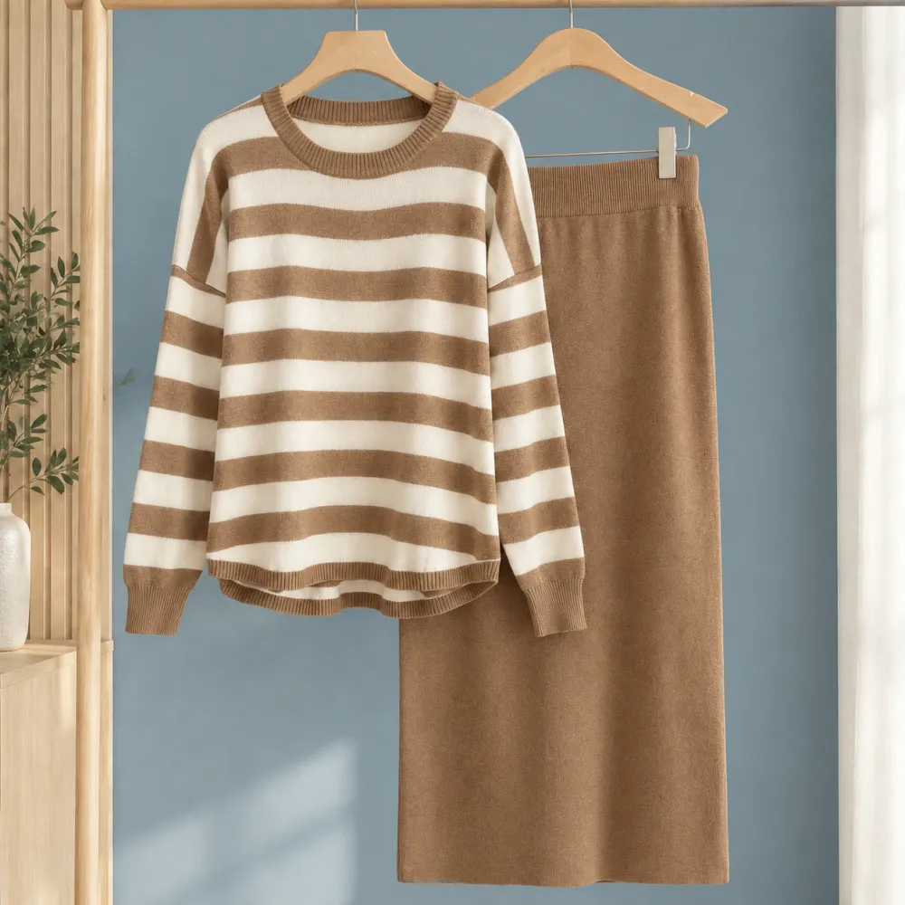 Striped Knit Set
