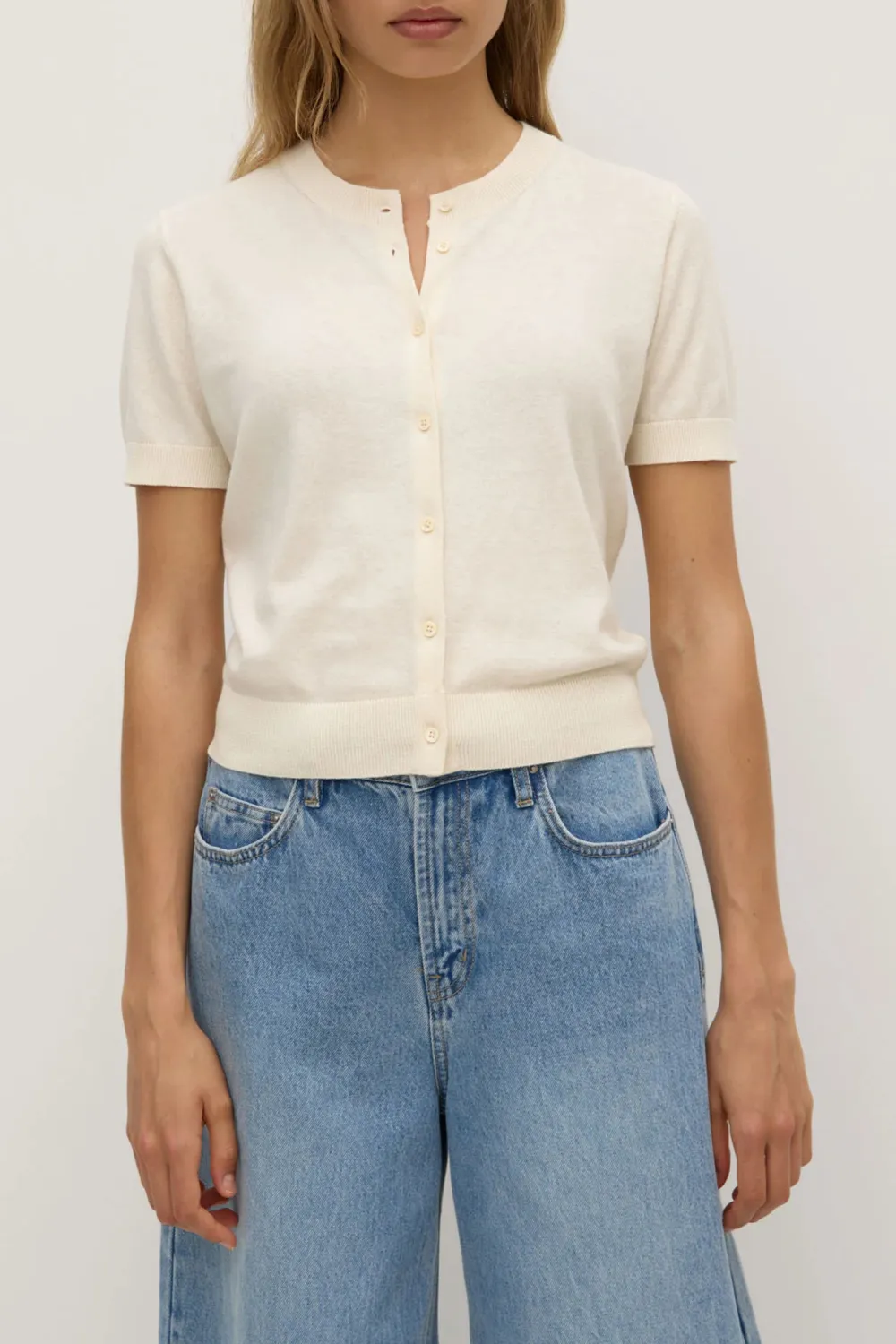 Ribbed Short Sleeved Pullover