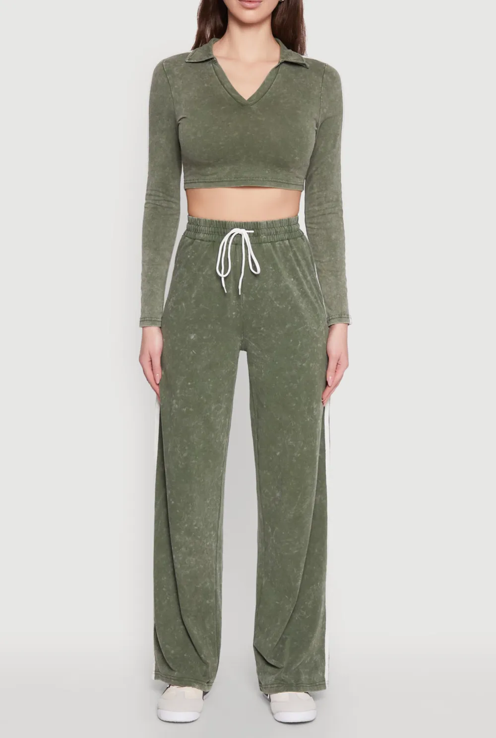 Drawstring Striped Pants