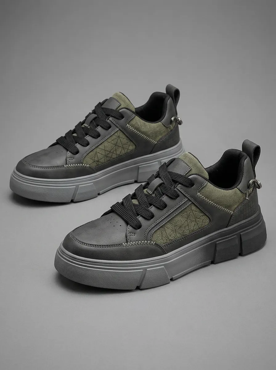 Men's Minimal Urban Geometric Pattern Patterned Clean Skate Shoes